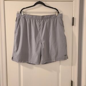 Mens Speedo Lined Gray and Black Swim Suit Board Shorts With Pockets Size XXL